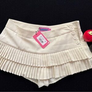 Edikted Double Pleated Mini Skort size small nwt